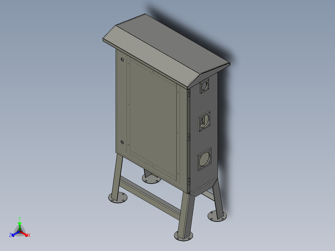 电力供应机箱正等轴测图