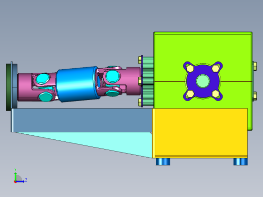 蜗轮蜗杆传动的不可逆性自锁差速器左视缩略图