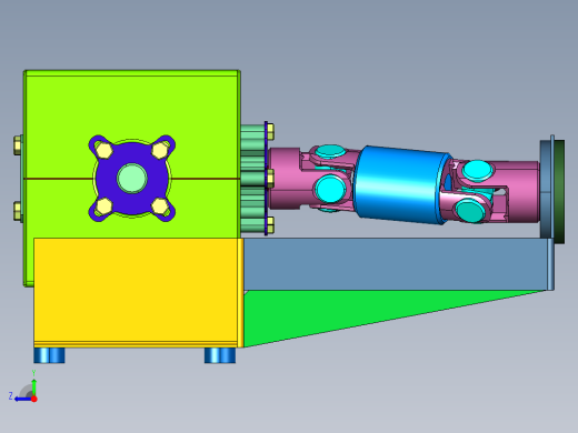 蜗轮蜗杆传动的不可逆性自锁差速器右视缩略图