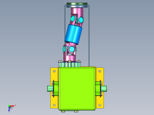 蜗轮蜗杆传动的不可逆性自锁差速器俯视缩略图