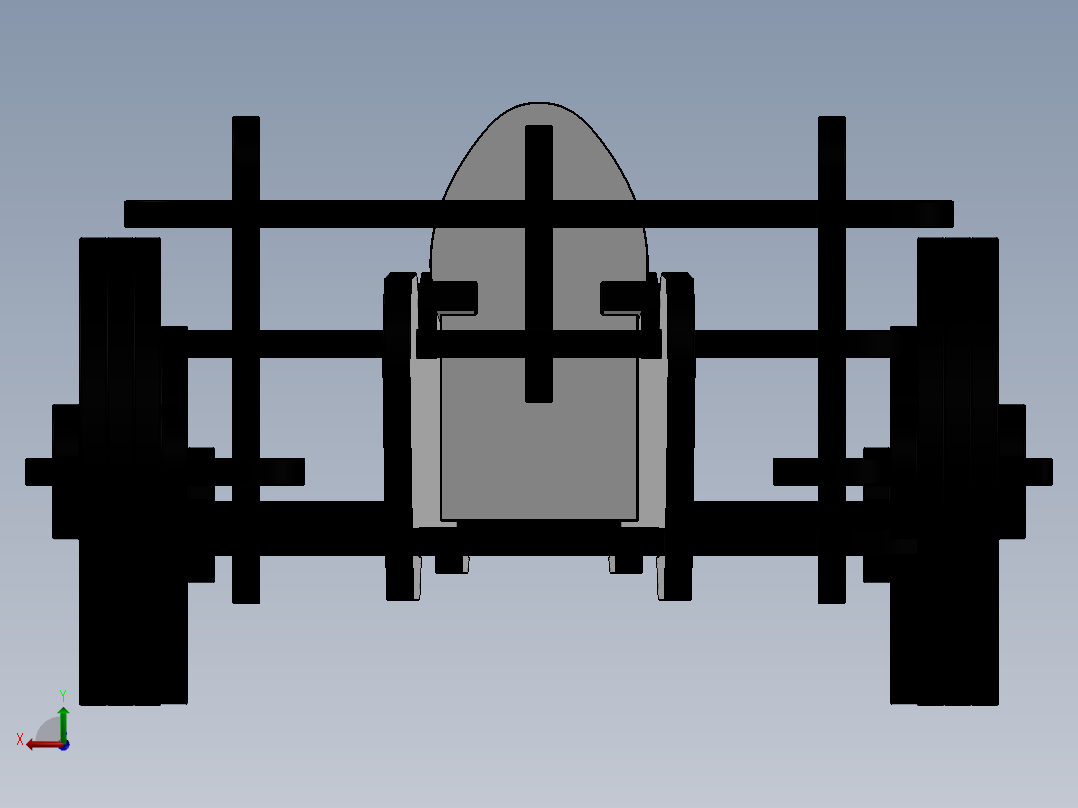 激光下料拼图赛车AutoCAD, Parasolid, SOLIDWORKS 2016, STEP _ IGES后视图