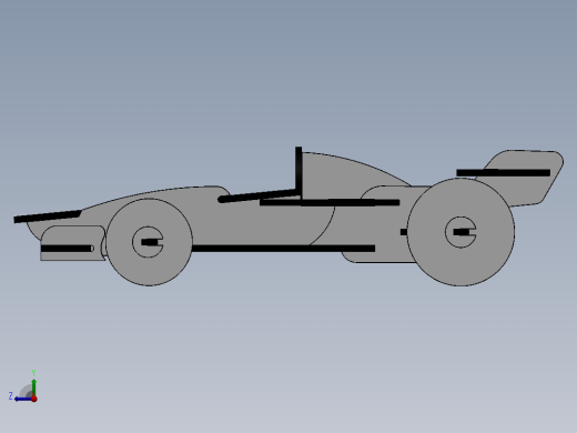 激光下料拼图赛车AutoCAD, Parasolid, SOLIDWORKS 2016, STEP _ IGES右视缩略图