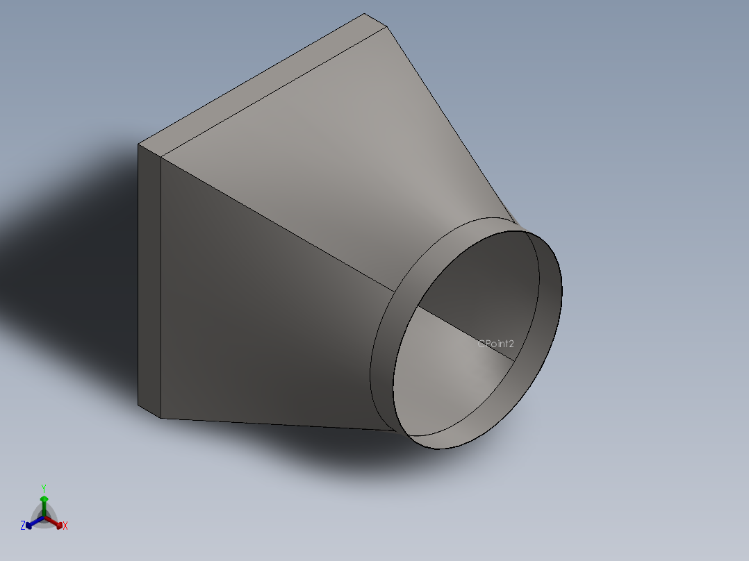 hvac square-round正等轴测图