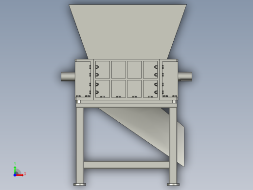 重型塑料撕碎机前视缩略图