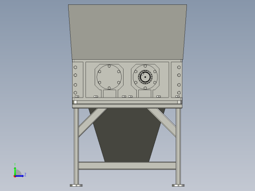 重型塑料撕碎机左视缩略图