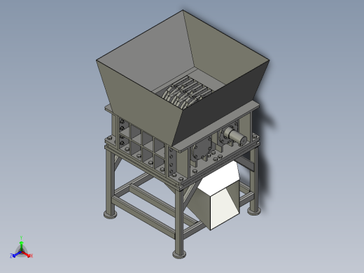 重型塑料撕碎机正等轴测缩略图