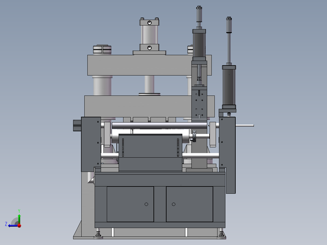 自动剪板折弯机右视图