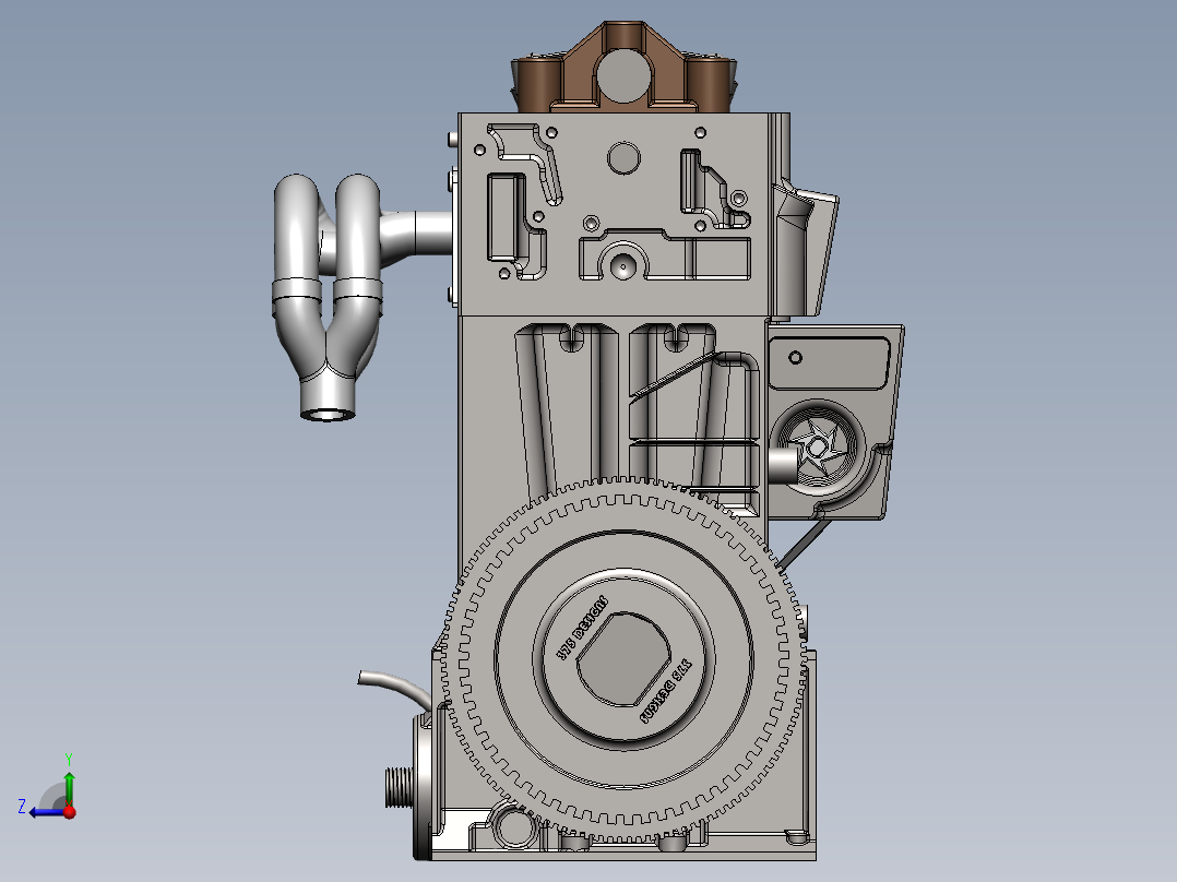 1.6升汽油机机体设计含三维图右视图