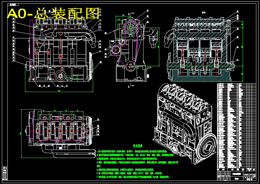 1.6升汽油机机体设计含三维图