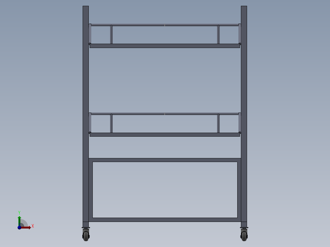 展会展示架前视图