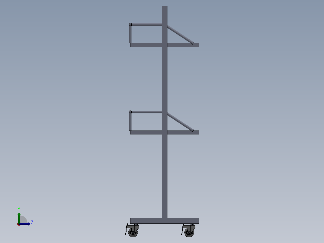 展会展示架左视图