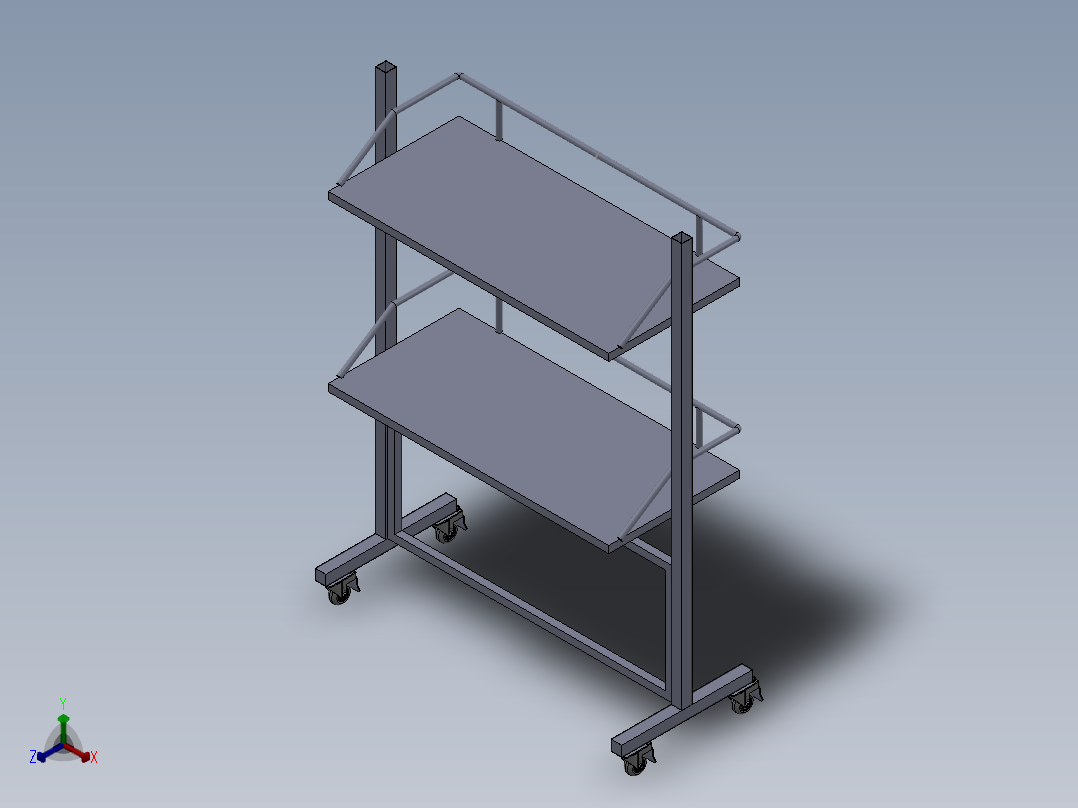 展会展示架正等轴测图