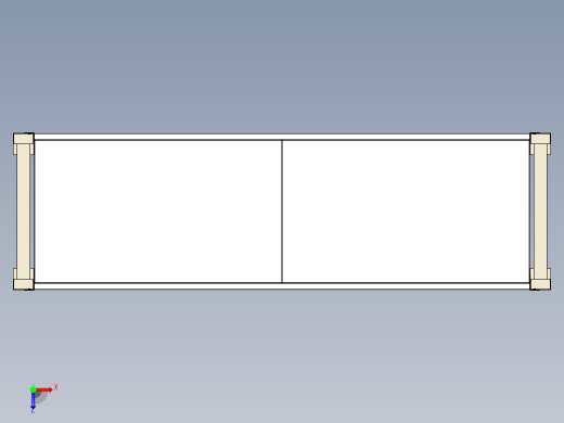 中型货架L2000-D500-H20400三维模型资料俯视缩略图