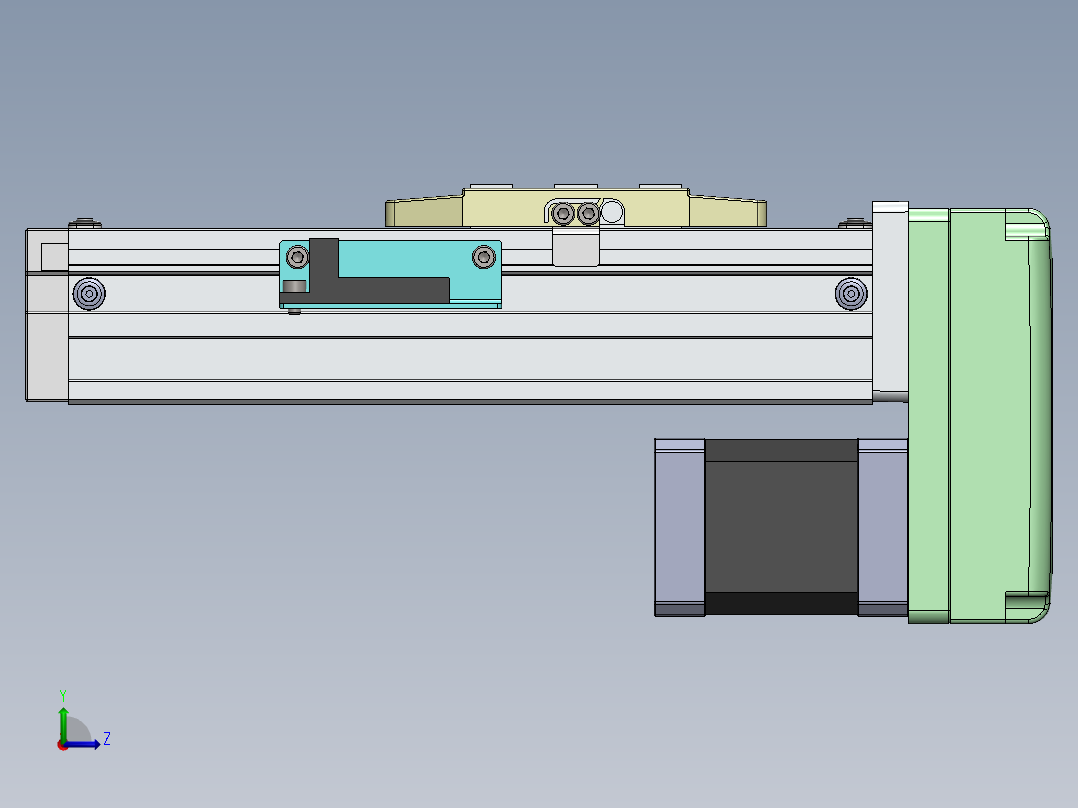 GTH内嵌丝杆全封闭GTH4-BM-42步进左视图