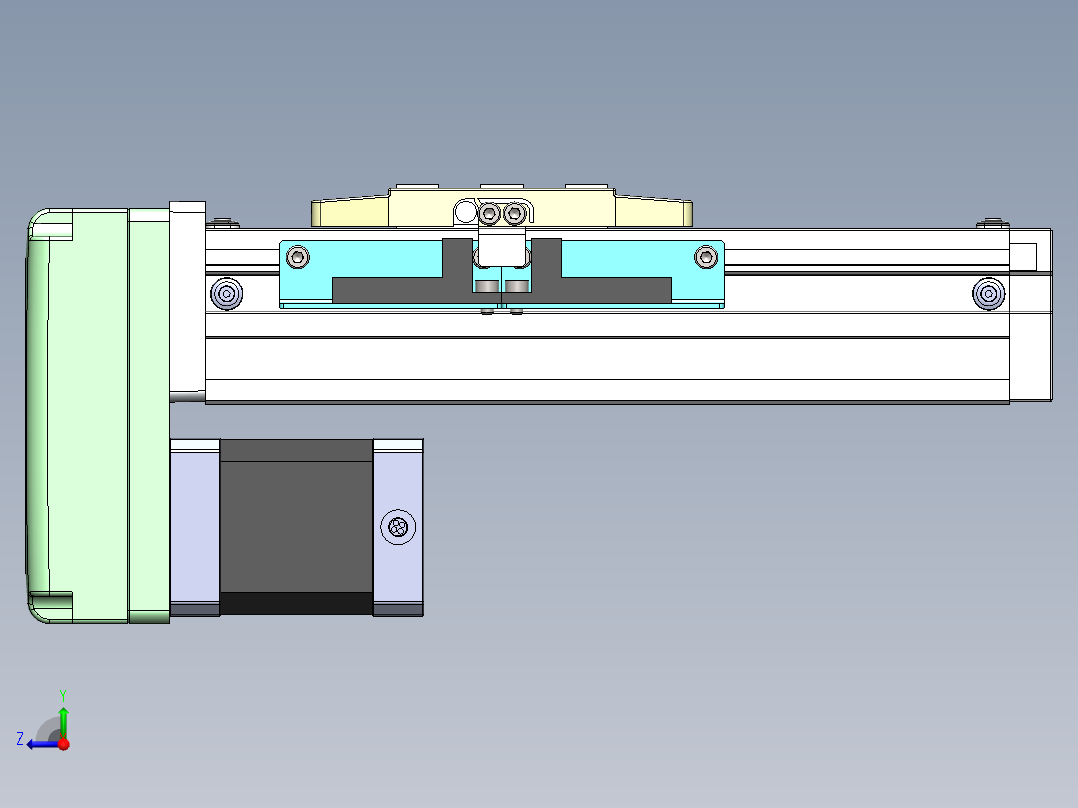 GTH内嵌丝杆全封闭GTH4-BM-42步进右视图