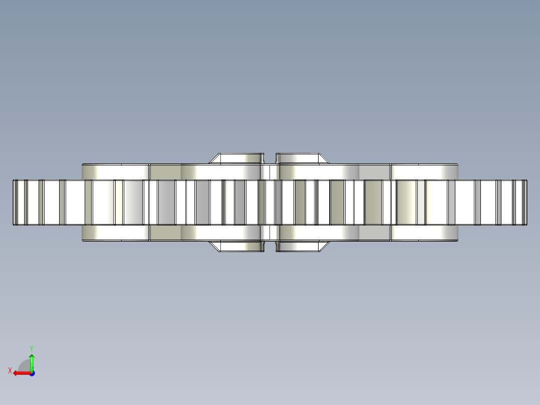 3649 Black Technic Gear 40 Tooth.STEP后视图