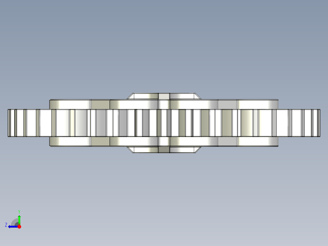 3649 Black Technic Gear 40 Tooth.STEP右视图