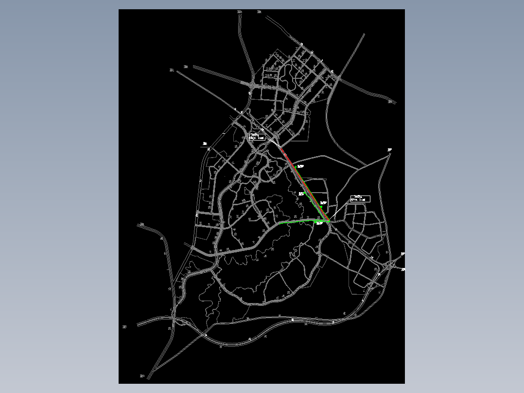 东莞某物流干道路照明设计工程图