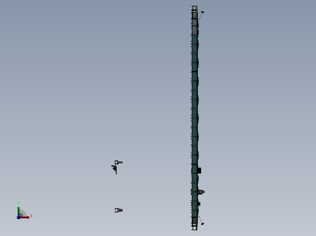 双轨印花机中间组件sw18可编辑前视图