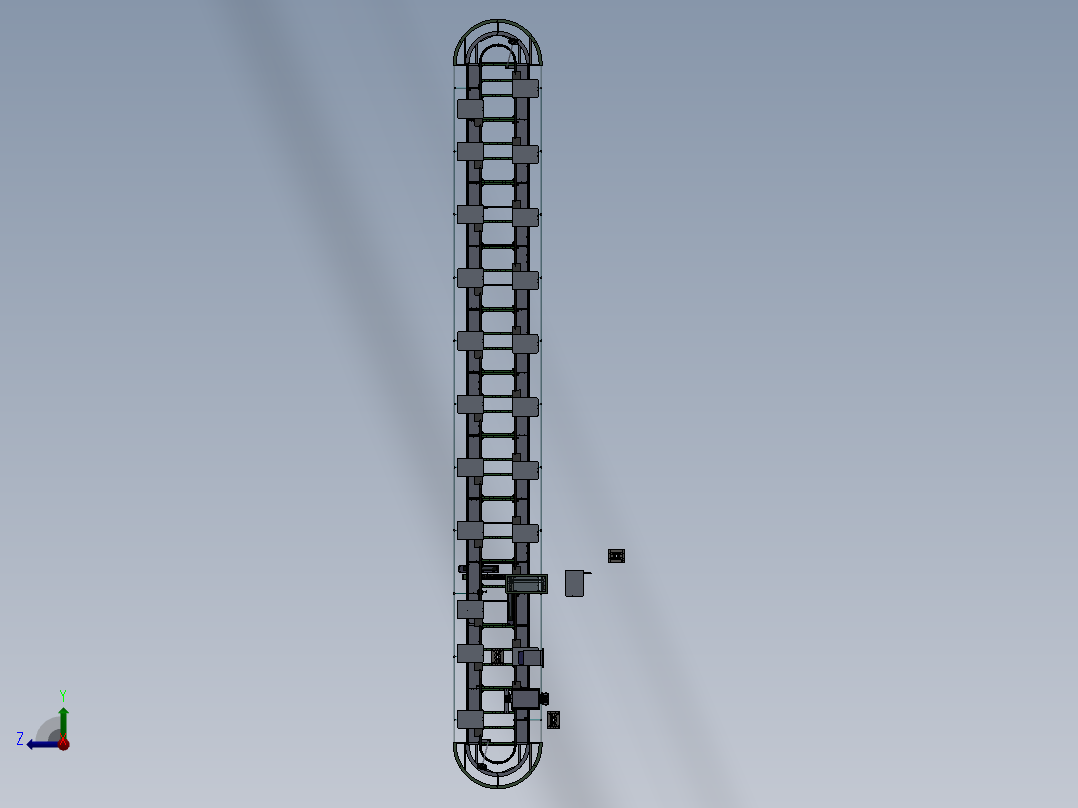 双轨印花机中间组件sw18可编辑右视图