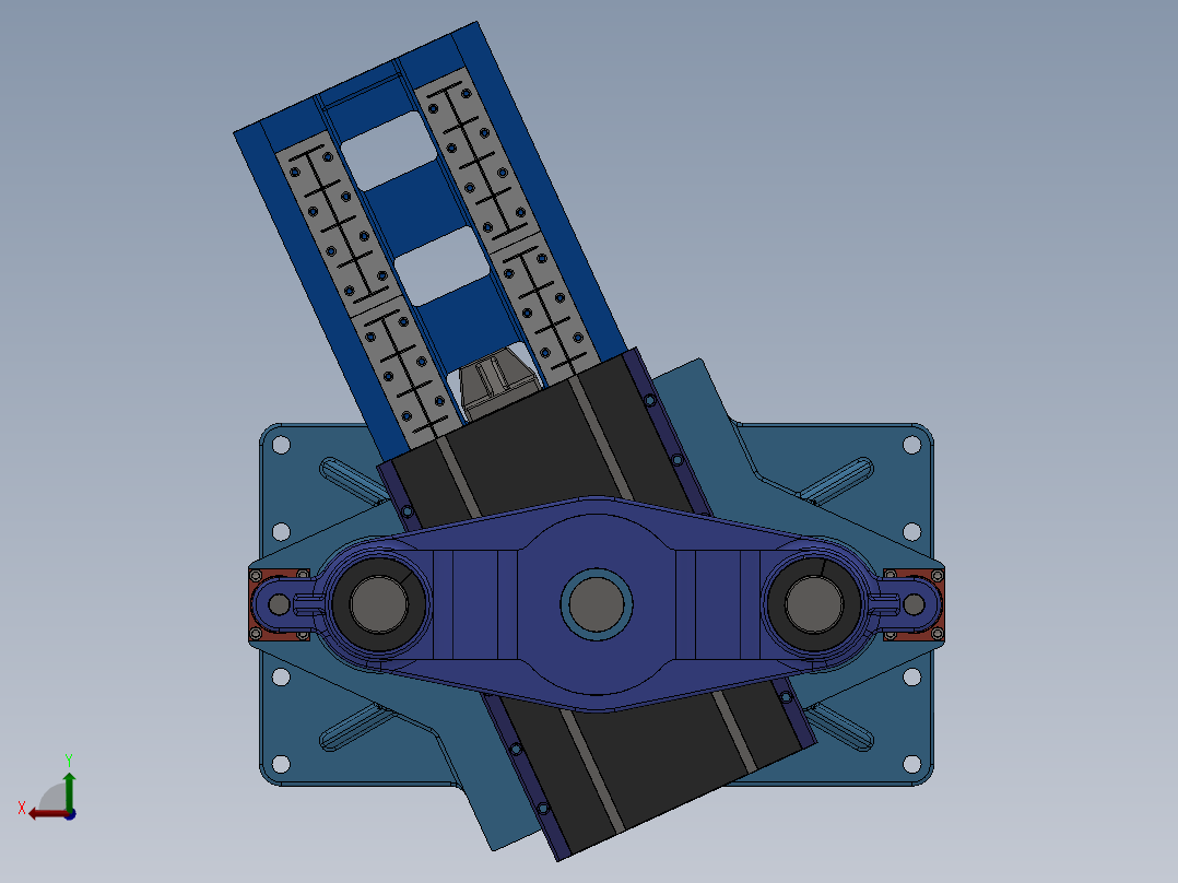下拉式四柱液压机sw16可编辑后视图