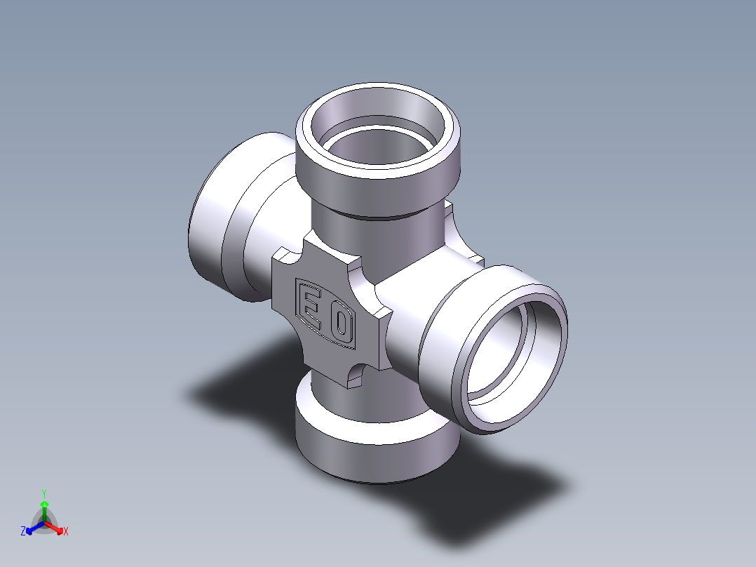 XC+XD 四通接头、XC-30正等轴测图
