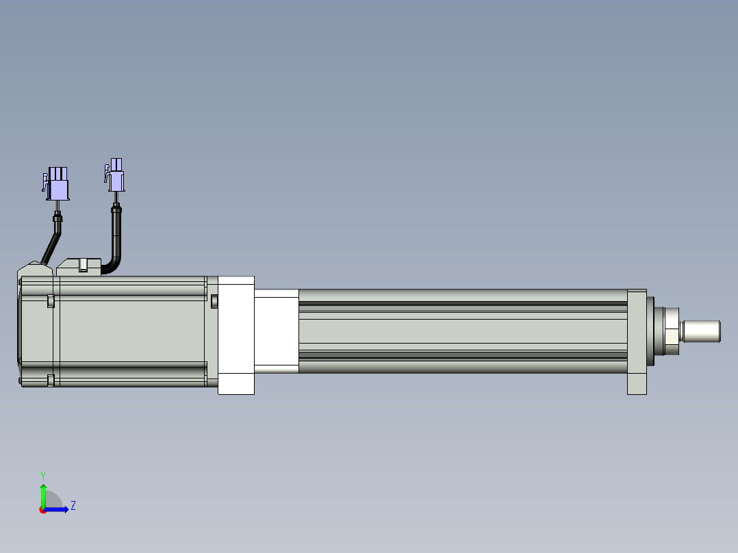 直连式伺服电动缸左视图