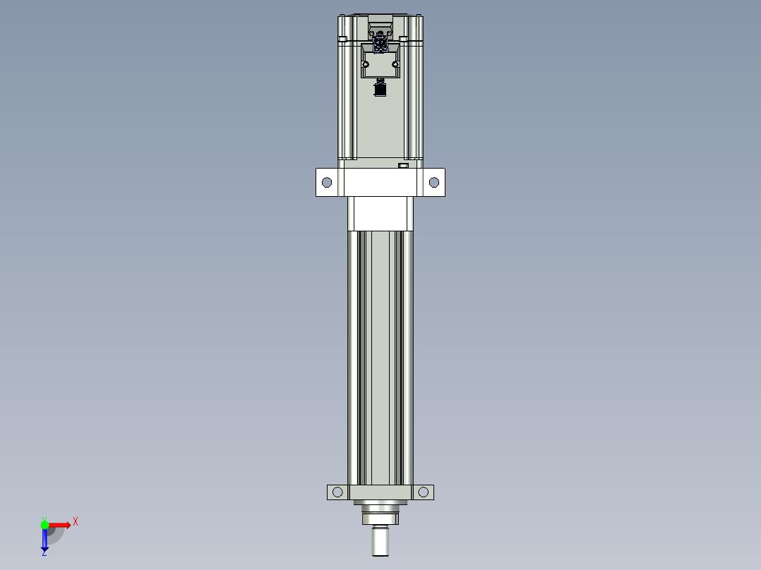 直连式伺服电动缸俯视图