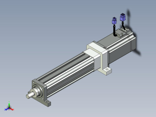 直连式伺服电动缸正等轴测缩略图