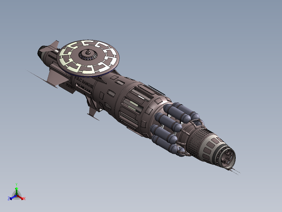 宇宙飞船(44)正等轴测图