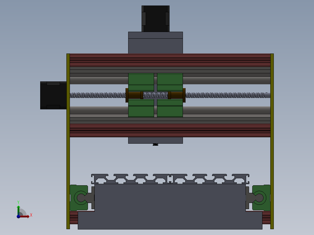 CNC router Montaj雕刻机前视图