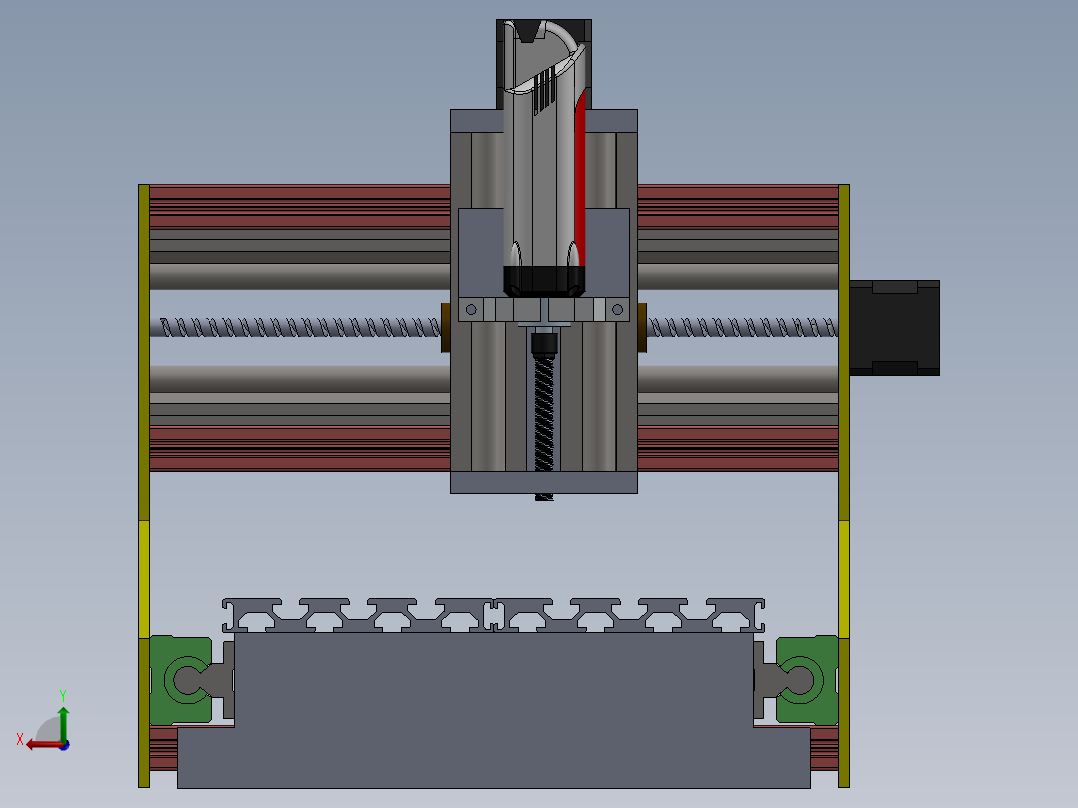 CNC router Montaj雕刻机后视图