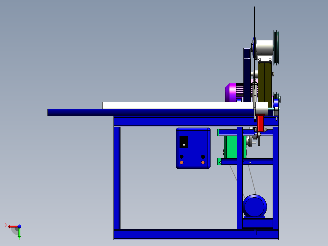 A2004100-卫生纸切割机前视图