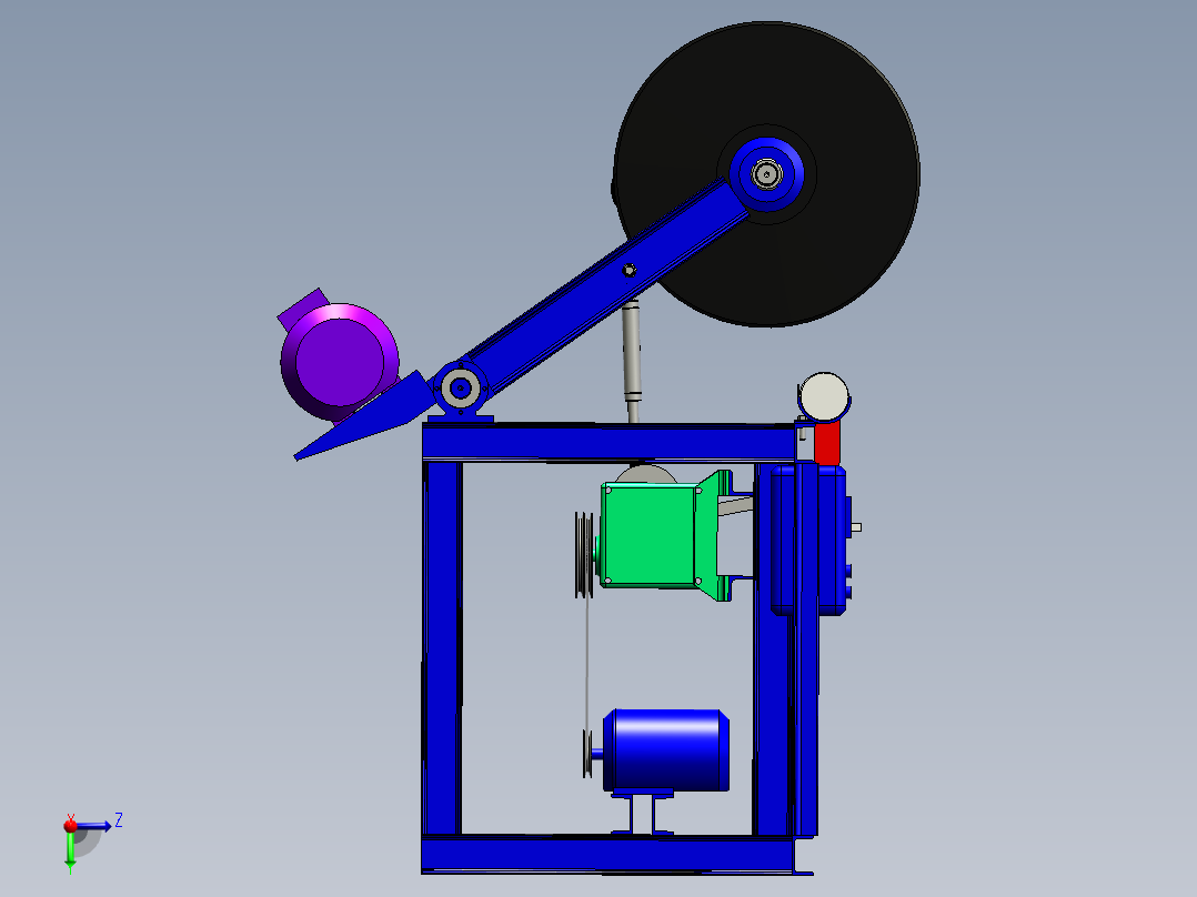 A2004100-卫生纸切割机左视图