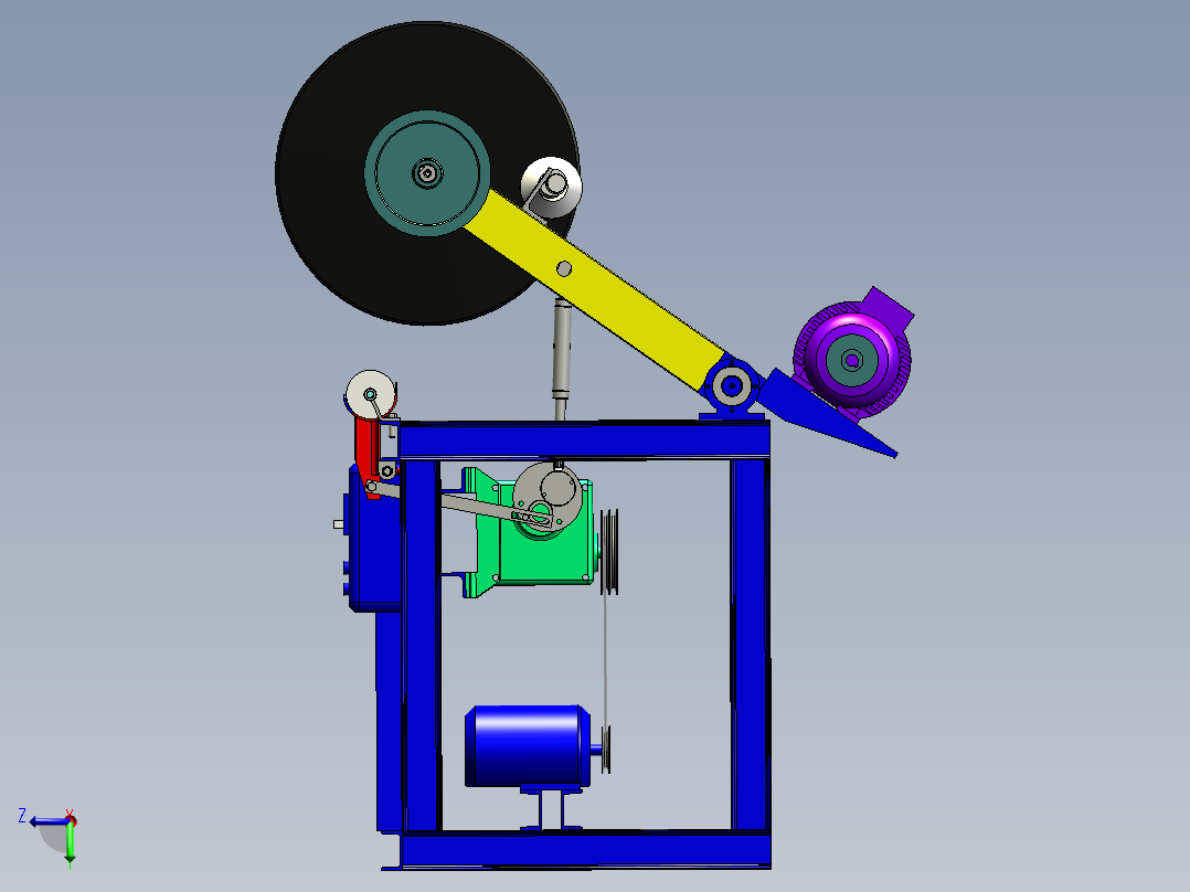 A2004100-卫生纸切割机右视图