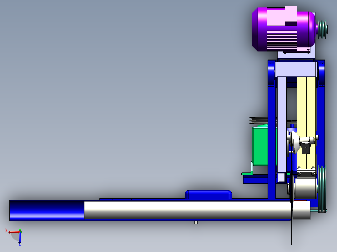 A2004100-卫生纸切割机俯视图