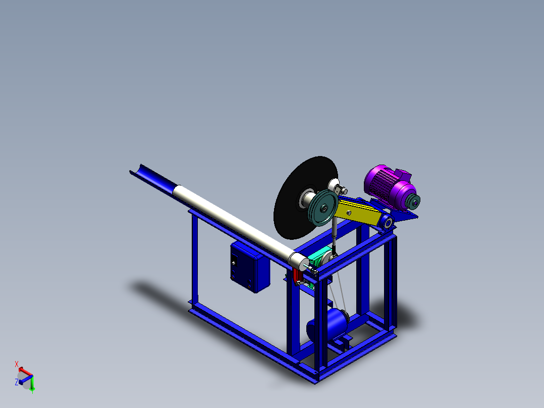 A2004100-卫生纸切割机正等轴测图