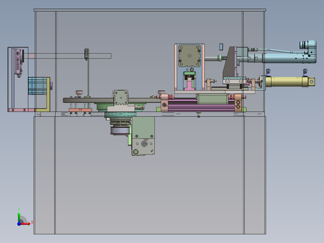 汽车座椅滑轨自动铆接机前视图