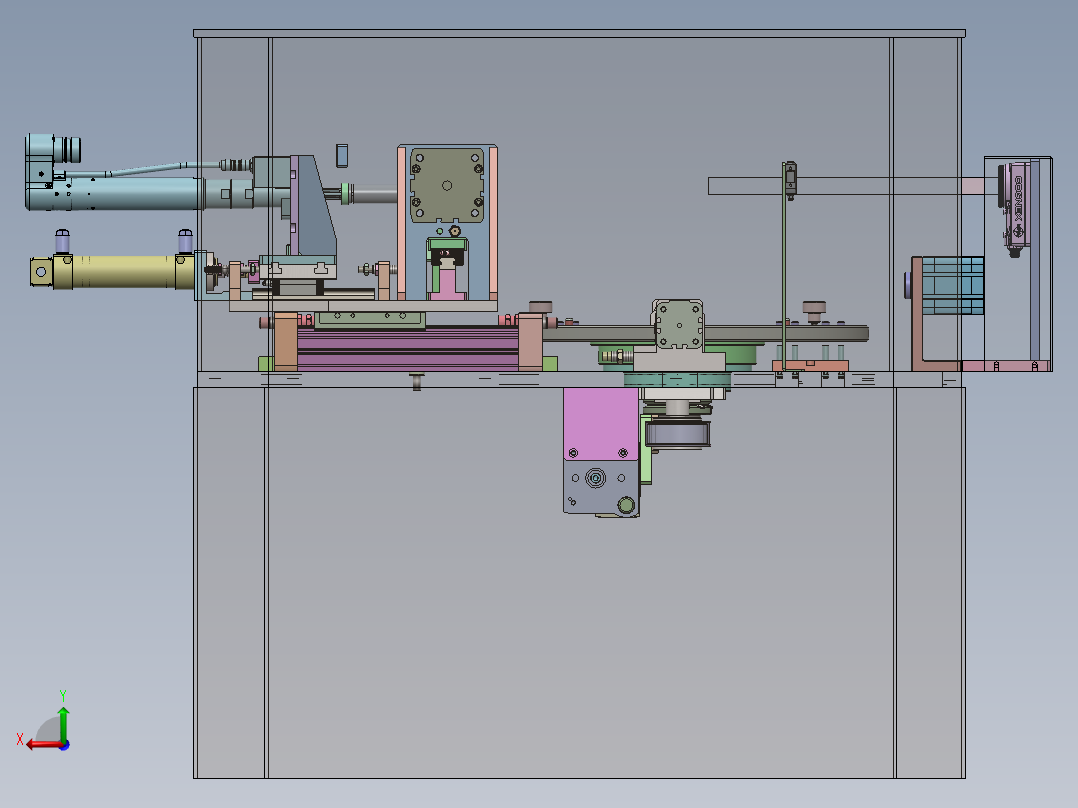 汽车座椅滑轨自动铆接机后视图