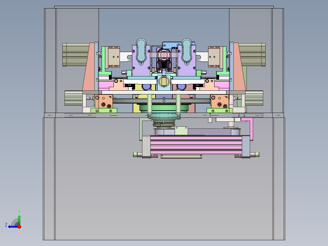 汽车座椅滑轨自动铆接机右视图