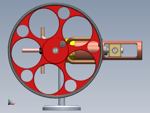 蒸汽机single-cylinder-steam-engine-with-turning-模型格式为 sw前视缩略图