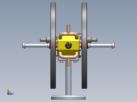 蒸汽机single-cylinder-steam-engine-with-turning-模型格式为 sw左视缩略图