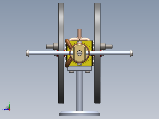 蒸汽机single-cylinder-steam-engine-with-turning-模型格式为 sw右视缩略图