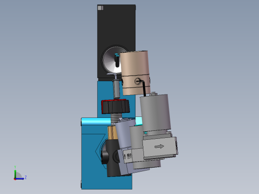7款电磁阀CV 2.1-24 VDC线圈模型左视缩略图