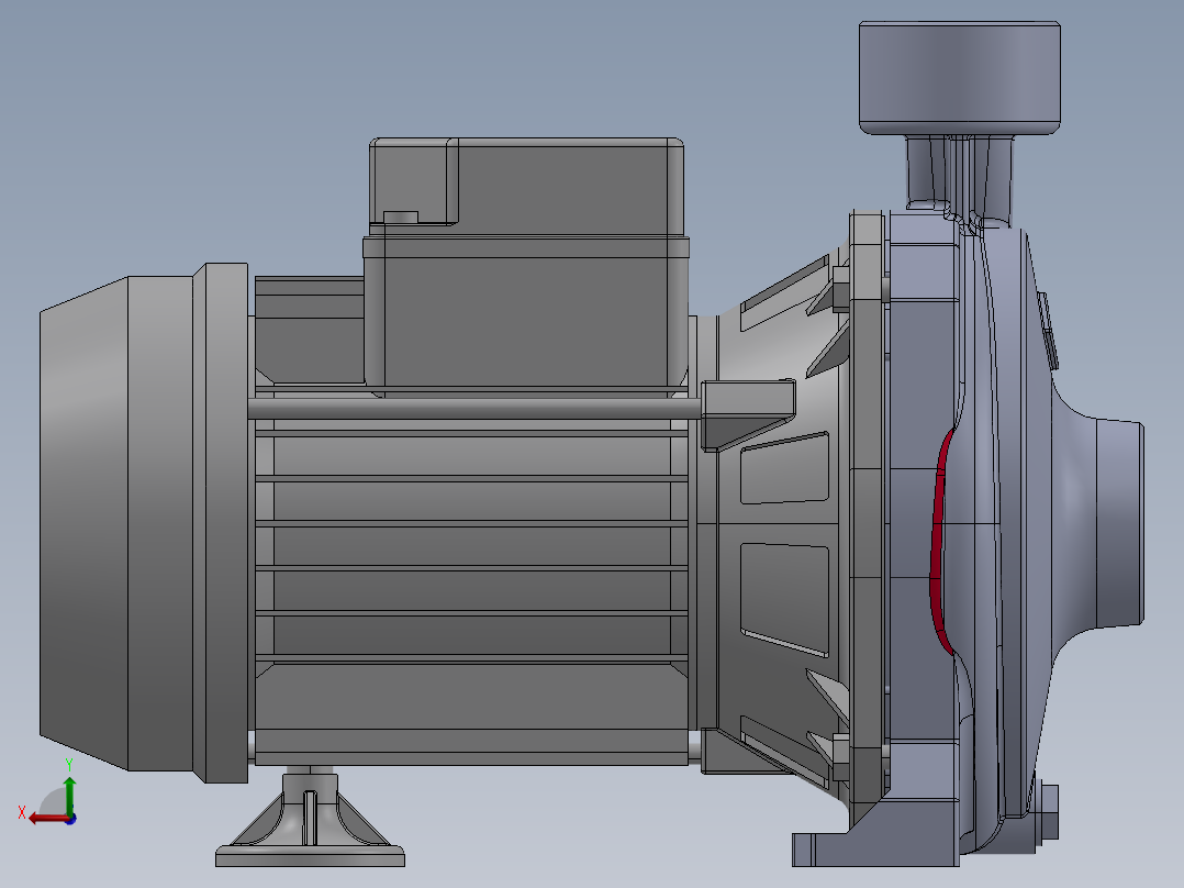 离心泵050T后视图