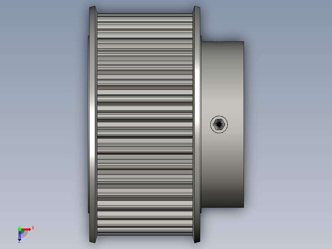 同步轮MISUMI HTPP40S5M250-B-N20-KC90俯视图