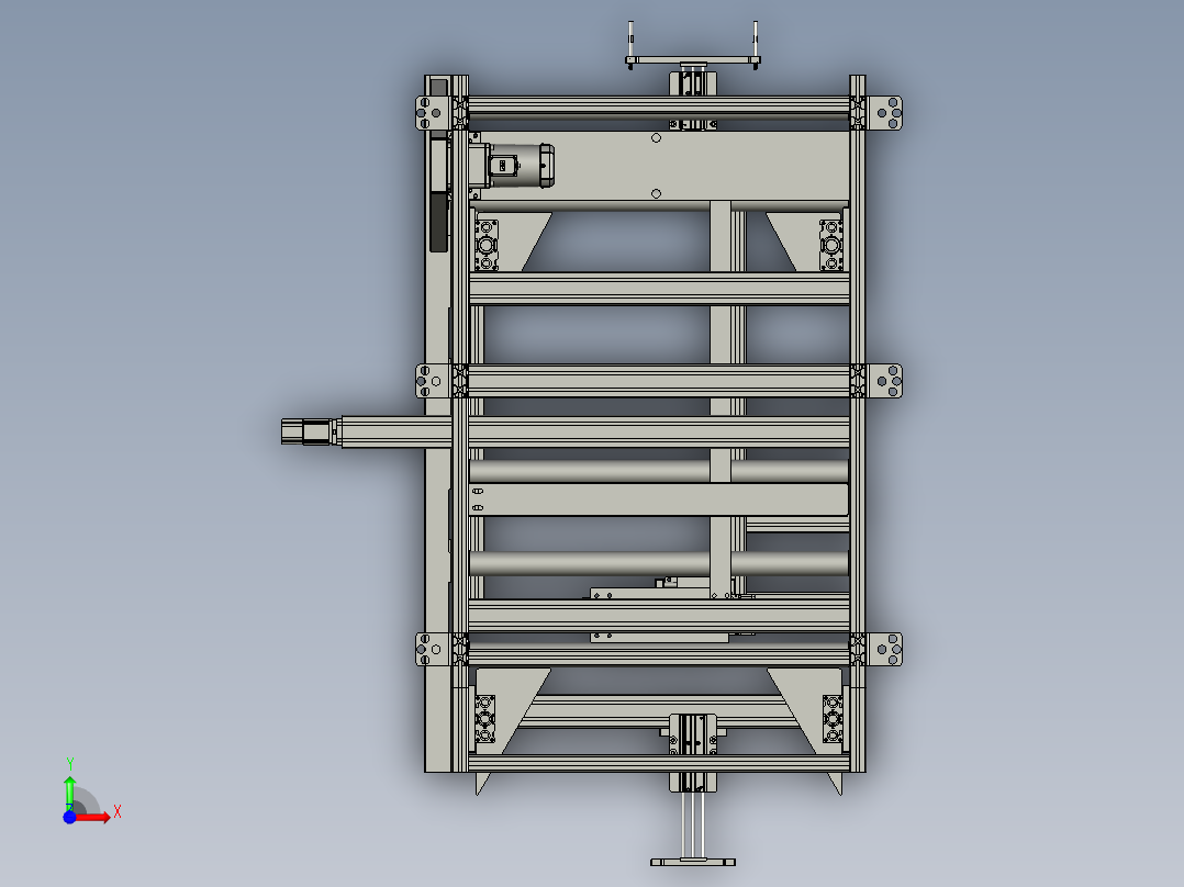 WH铝型材滚筒线前视图