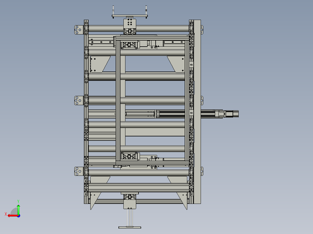 WH铝型材滚筒线后视图