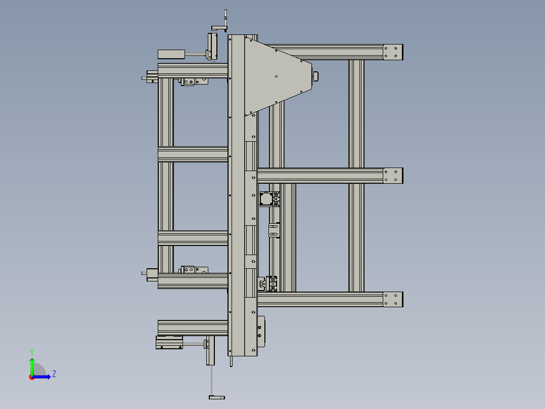 WH铝型材滚筒线左视图
