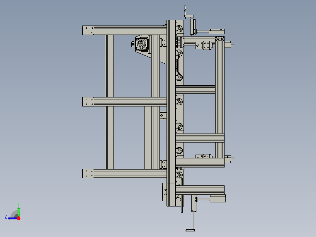 WH铝型材滚筒线右视图